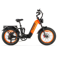 bicicleta electrica de ruedas anchas cyrusher kommoda 30 bateria de 48 v y 20 ah naranja