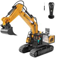 excavadora rc yigong 1061 rtr 120 24g 11ch con cubo de aleacion luz led simulada sonido rotacion infinita de 360