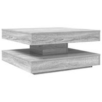 mesa de centro 70x70x345 cm madera - gris