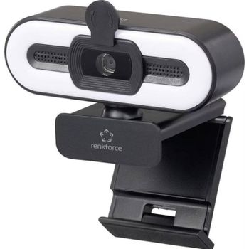 Webcam Renkforce RF-WC-200 2K Full HD USB con Micrófono e Iluminación LED