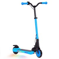 sportnow patinete electrico plegable de 6 anos motor 120 w autonomia 6 km max 10 kmh ruedas de 5 - 55 altura ajustable azul   aosom espana