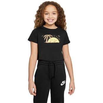 Nike Camiseta G Nsw Tee Sun Swoosh Crop para niña
