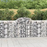 cesta gaviones  gavion para piedras  gavion decorativo forma arco hierro galvanizado 200x50x100120 cm cfw939149