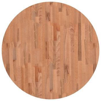 Tablero Redondo De Madera Maciza De Haya Ø90x1,5 Cm Vidaxl