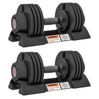sportnow mancuernas ajustables 4 en 1 2x10 kg ajuste rapido de peso con base de almacenaje mango antideslizante gimnasio en casa