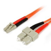 cable de fibra optica startech fiblcsc1 multimodo duplex lc-sc 1 m lszh naranja