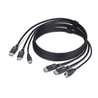 cable kvm startech dual displayport 18m 4k 60hz usb 5gbps
