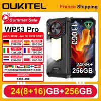 oukitel wp53 pro telefono inteligente resistente con android 15 24gb 816  256gb 11000mah 50mp linterna para camping altavoz pantalla de 652 nfc