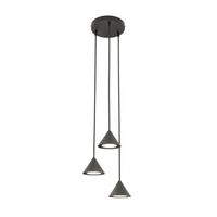 lampara colgante lout ii negro 3 luces