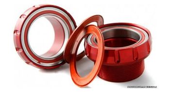 Rotor bottom bracket ita30c to 30mm spindle crankset ceramic bearings red