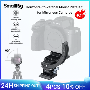 SmallRig ZV-E10 Kit de placa de montaje horizontal a vertical para cámaras sin espejo para Sony Alpha 7IV/A7RIV/A6700/A6400/FX3/FX3O 4349