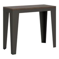 consola extensible 90x40196 cm flame small evolution nogal estructura antracita