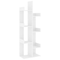 estanteria  libreria de madera de ingenieria blanco 48x255x140 cm