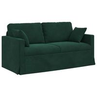 sofa verde oscuro 158 x 78 x 80 cm terciopelo vidaxl