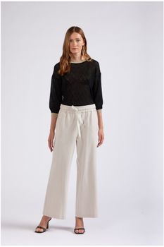 pantalón con cinturón elástico plaster