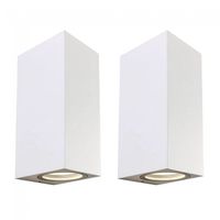 pack 2 x aplique de pared exterior classic 2 luces