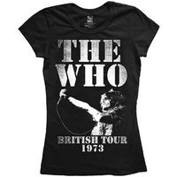 the who camiseta manga larga british tour 1973 para mujer