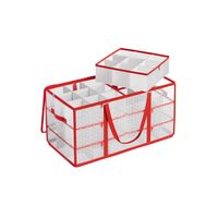 caja grande para adornos de navidad rojo cereza