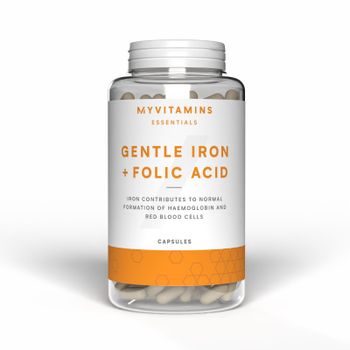 Gentle Iron Bisglycinate + Folic Acid - 30 Capsules, 30raciones - Sin Sabor