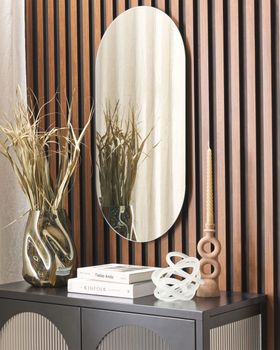 Espejo de pared de vidrio plateado 80x40