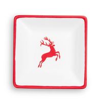 gmundner ceramics ruby red stag cuenco para aperitivos 11x11cm