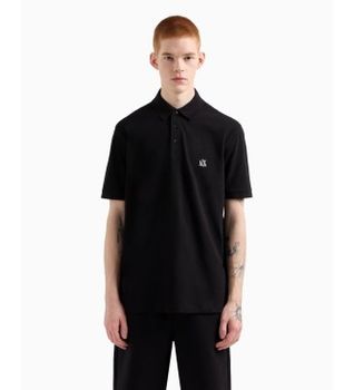 A|X Armani Exchange para hombre. XM000367AF13022UC001 Polo Logo negro (L), Casual, Algodón, Manga corta