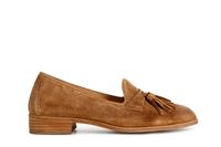 zapatos de mujer de piel de ante con borlas tan 36