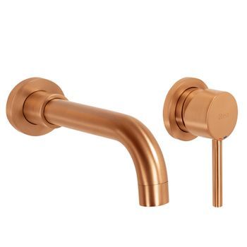 Grifo Empotrado Oculto Rea Lungo Long Brush Copper + Box