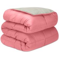 decasatextil -edredon nordico bicolor reversible - 400grm2 - diferentes medidas - edredon microfibra r reversible- suave comodo ligero y transpirable r rosagris