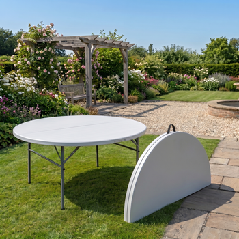 Mesa Plegable Para Uso Intensivo Maletin Redonda Ø150 Romero Garden