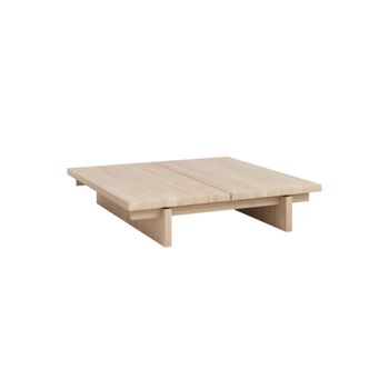 Mesa de centro en madera de pino macizo natural 90 cm Sin barnizar
