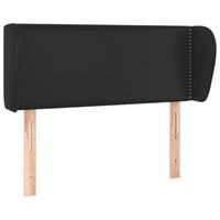 cabecero cama  panel de cabecera de cuero sintetico negro 93x23x7888 cm