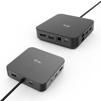 Base Docking Station i-tec USB-C Triple Display 100W 3x4K/1xHDMI/2xDP 10Gbps 144Hz Negra