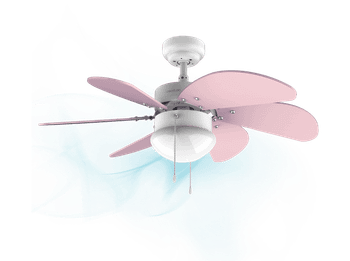 Ventilador de techo - Cecotec EnergySilence Aero 3600 Vision Purple Expert, 50 W, 36”, Lámpara, 6 aspas reversibles, Función Verano/Invierno, Rosa