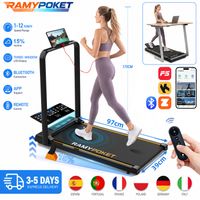 ramypoket cinta de correr plegable para oficina con inclinacion 15 1-12kmh30hp control mediante aplicacion y pantalla led de tres ventanas 150kgcaminadora electrica para casa apto para