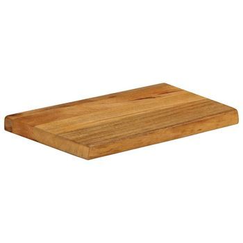 Tablero De Mesa | Tablero De Escritorio | Superficie De Mesa Borde Natural Madera Maciza Mango 50x40x2,5 Cm