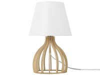 lampara de mesa  marron blanco