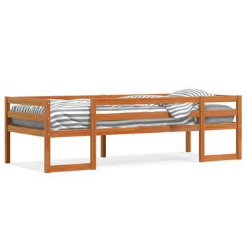 Estructura De Cama Para Niños Madera De Pino Marrón 90x190 Cm Vidaxl