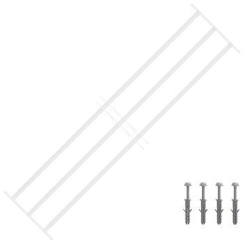 Reja De Seguridad Para Ventanas Con 3 Barandas 3 Uds. 93-174 Cm Vidaxl