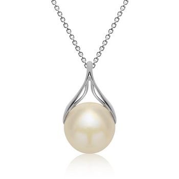 Cadena de plata incl. colgante perla de agua dulce