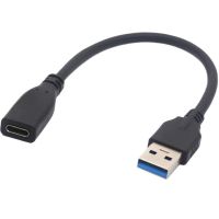 cable adaptador usb-c hembra a usb-a macho dlh dy-tu4625 0225 m negro