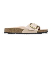 birkenstock para mujer 1026496 sandalias de piel madrid big buckle ajuste estrecho beige 39 plano ninguno casual