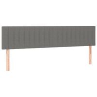 cabecero accesorio para dormir mueble de dormitorio 2 piezas 90 x 5 x 7888 cm tela gris oscuro tdl0206343