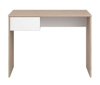Mesa escritorio juvenil child 1 cajón roble jackson y blanco mate habitación dormitorio infantil mueble 94x71x50 cm