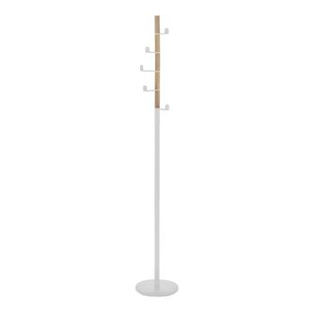 Perchero  de madera y metal roble y blanco 176x28x28 cm