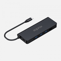 docking usb-c approx appc53 a 1xhdmi 4k 3xusb-a 30 1xlector tarjetas sdmicrosd 1xusb-c pd 100w
