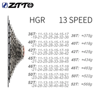 cassette ztto de 13 velocidades para bicicleta de gravel para cuerpo de rueda libre hgr de 368mm 365g-578g 11r36t40t42t45t50t52t pinon sl 13s