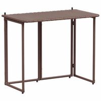 mesa de jardinrmesa para exterioresrmesa de patio plegable marron 90x51x75 cm ratan sintetico