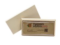 turron de nieve de 300 gr  en caja de madera  para regalar