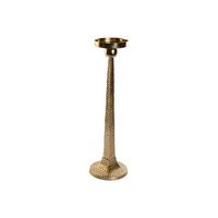 portavela aluminio 185x185x645 dorado